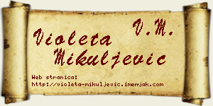 Violeta Mikuljević vizit kartica